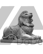A roaring lion - Decorative figure