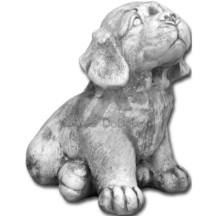 Concrete figurine puppy