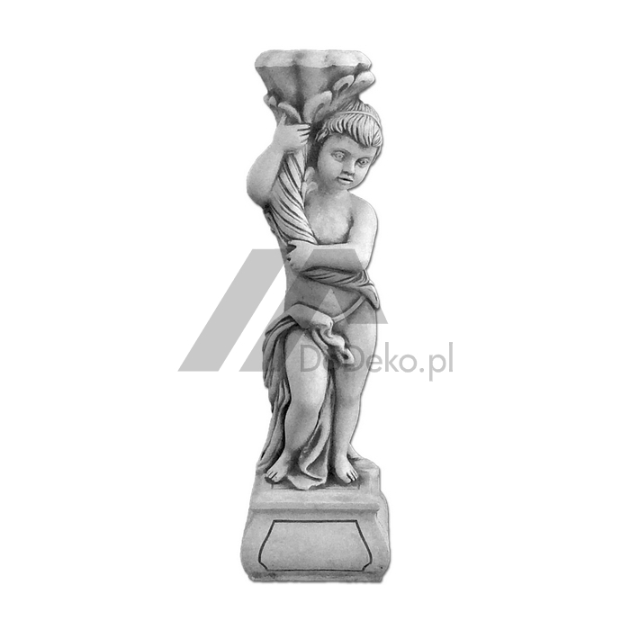 Cupid with a horn - a garden figure