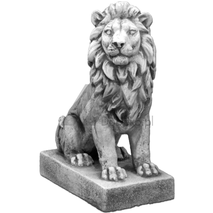 Decorative figure - sitting lion (left)
