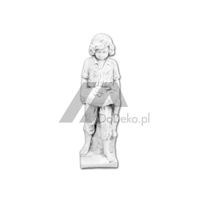 Decorative sculpture - a boy with puppies