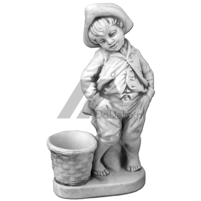 Flower pot - sculpture of a boy