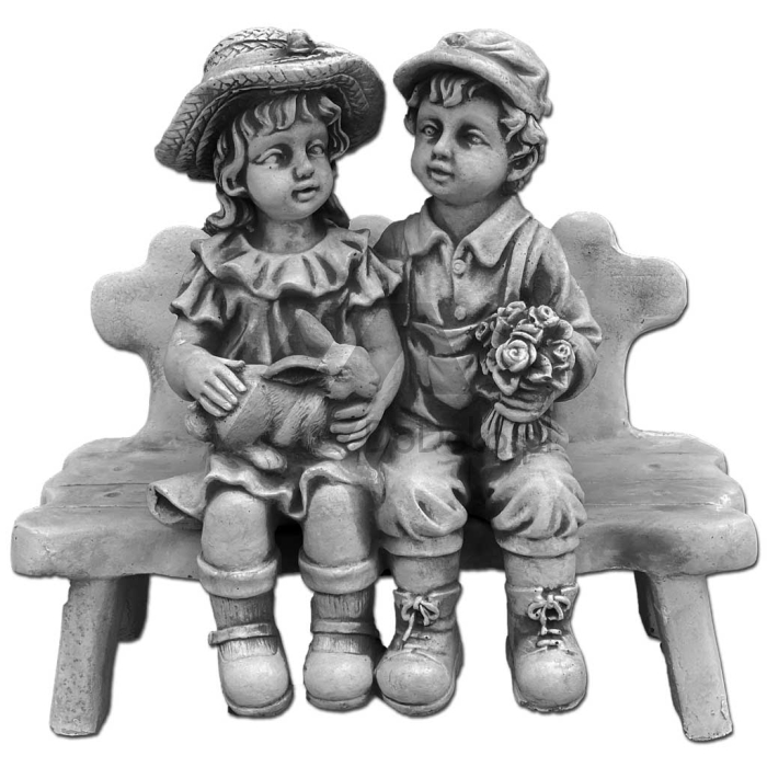 Girl and boy on the bench