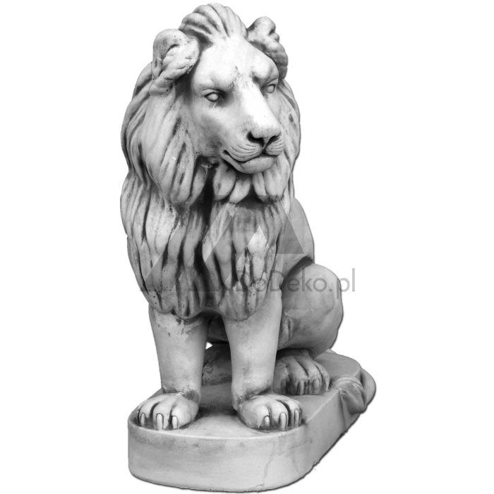 Lion sitting right - sculpture 96 cm