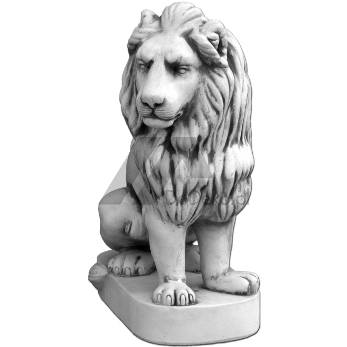 Seated lion left - carving 96 cm
